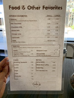 Menu photo 3 The Table Jacksonville, FL