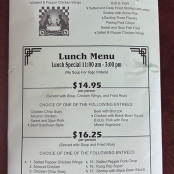 Otay Mandarin - Menu - Chinese Near Me - Chula Vista, California
