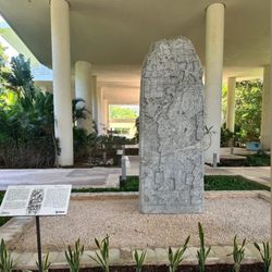 Museo Maya de Cancún - Stela 20 of Coba, ancient stone