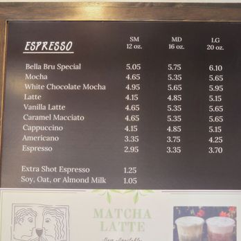 Bella Bru Cafe - Bella Bru Cafe - coffee menu - Breakfast & Brunch Near Me - Carmichael, California