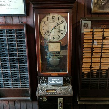 Thomas Edison National Historical Park - Edison's time clock. The time represents the hour and minute he passed. - Landmarks & Historical Buildings Near Me - West Orange, New Jersey Thomas Edison National Historical Park - Edison's time clock. The time represents the hour and minute he passed. - Landmarks & Historical Buildings Near Me - West Orange, New Jersey