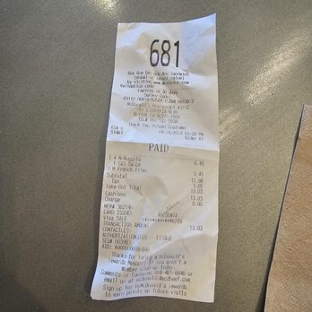 McDonald's - Bill - Fast Food Near Me - Blythe, California