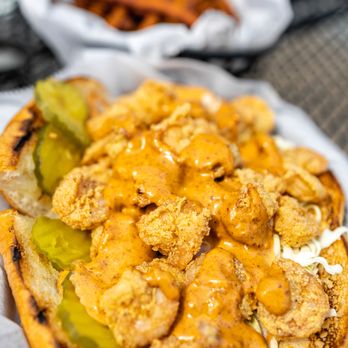 Poor House Bistro - Fried Shrimp Po' Boy ($16) - Cajun/Creole Near Me - San Jose, California Poor House Bistro - Fried Shrimp Po' Boy ($16) - Cajun/Creole Near Me - San Jose, California
