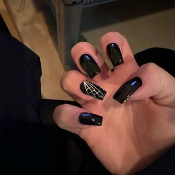 Pink Rose Nails - Full set Halloween/Spider Web nails by Mark - Nail Salons Near Me - Las Vegas, Nevada Pink Rose Nails - Full set Halloween/Spider Web nails by Mark - Nail Salons Near Me - Las Vegas, Nevada
