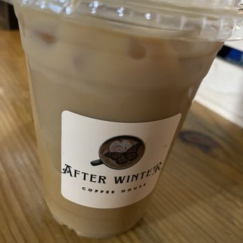 After Winter Coffee House - Banana bread latte with oatmilk - Coffee & Tea Near Me - O'Neals, California