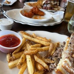 Best wing and great fries, prime rib sandwich special, Rueben sandwich