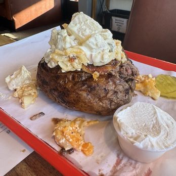 Holy Smoke Texas Style Barbecue - Spud Bud (how it comes with items on top) - Barbeque Near Me - Bishop, California Holy Smoke Texas Style Barbecue - Spud Bud (how it comes with items on top) - Barbeque Near Me - Bishop, California
