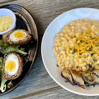 Bear & Crown - Scotch egg , Mac and Cheese with a side of banger - Pubs Near Me - Sacramento, California Bear & Crown - Scotch egg , Mac and Cheese with a side of banger - Pubs Near Me - Sacramento, California