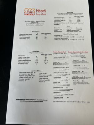 Menu photo 4 Yami Hibachi Metairie, LA