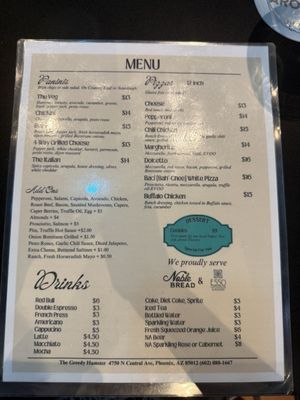 Menu photo 1 The Greedy Hamster - Phoenix Phoenix, AZ Menu photo 1 The Greedy Hamster - Phoenix Phoenix, AZ