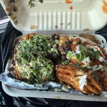 Planet Vegan - I had a secret menu order: Half Galaxy Fries and Buffalo chicken fries - Food Trucks Near Me - Fresno, California Planet Vegan - I had a secret menu order: Half Galaxy Fries and Buffalo chicken fries - Food Trucks Near Me - Fresno, California