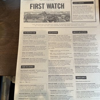 First Watch - Menu Options - American Near Me - Aurora, Colorado First Watch - Menu Options - American Near Me - Aurora, Colorado