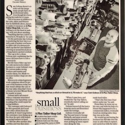 A Plus Tailor - Article from the Calgary Herald showcasing our work!