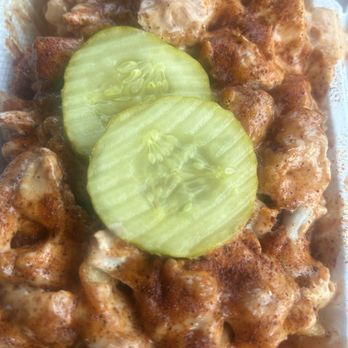 Asad's Hot Chicken - Mac Attack Half Fries, Half Mac & Cheese, Topped With Chopped Tenders & Asad's sauce - Juice Bars & Smoothies Near Me - Newark, Delaware Asad's Hot Chicken - Mac Attack Half Fries, Half Mac & Cheese, Topped With Chopped Tenders & Asad's sauce - Juice Bars & Smoothies Near Me - Newark, Delaware