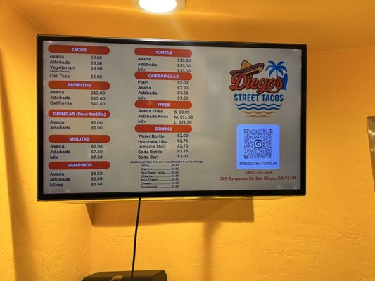 Menu photo 2 Diego's Street Tacos San Diego, CA