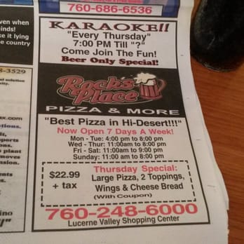 Rock's Place - Pizza Near Me - Lucerne Valley, California