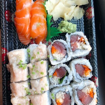 Raku - Alaskan Roll, Crunchy Spicy Tuna roll, salmon nigiri - Asian Fusion Near Me - Bethesda, Maryland
