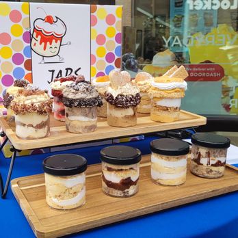 Jars By Fabio Viviani - Various dessert jars available, on display - Desserts Near Me - Emeryville, California
