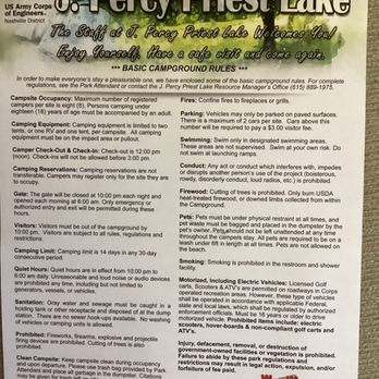 Seven Points Recreation Area - Campground rules. April, 2024. - Boating Near Me - Hermitage, Tennessee