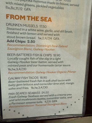 Menu photo 4 1520 Galway, G Menu photo 4 1520 Galway, G