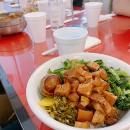 Pork belly rice dish Pork belly rice dish
