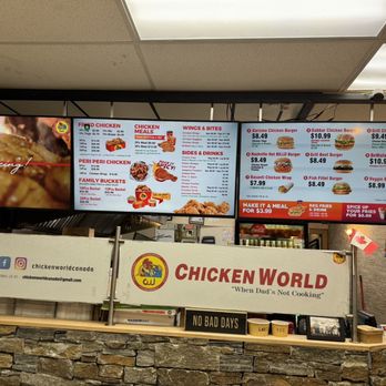 Chicken World - the menu and prices - Chicken Shop Near Me - Vancouver, British Columbia