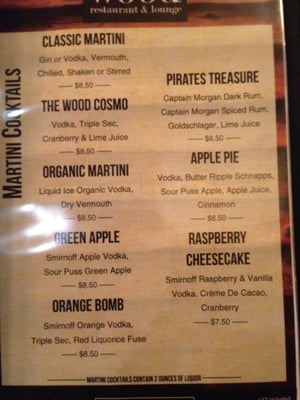 Menu photo 4 The Wood Restaurant and Lounge Canmore, AB Menu photo 4 The Wood Restaurant and Lounge Canmore, AB