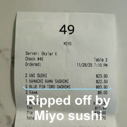 Is charging $83.90 justifiable for any sushi restaurant? Is charging $83.90 justifiable for any sushi restaurant?