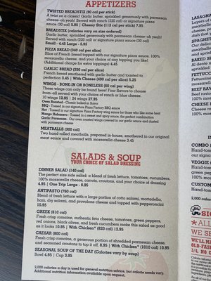 Menu photo 3 Pizza Factory Payson, AZ