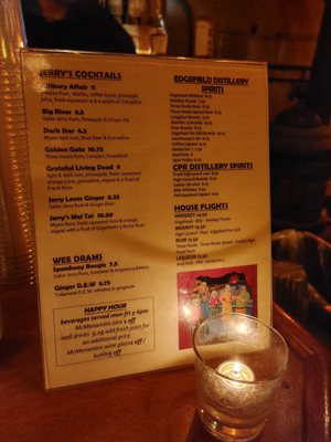 Menu photo 1 Jerry's Ice House Troutdale, OR