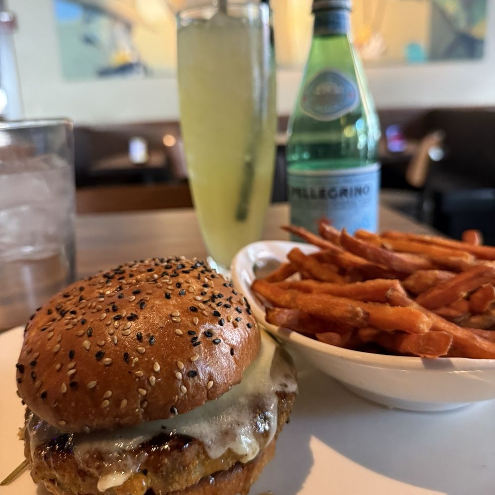 Yard House - Whiskey glaze burger with veggie patty - New American Near Me - Denver, Colorado Yard House - Whiskey glaze burger with veggie patty - New American Near Me - Denver, Colorado