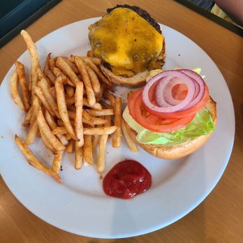 Toasted Del Mar - The Burger with French Fries (4/5) - Breakfast & Brunch Near Me - San Diego, California Toasted Del Mar - The Burger with French Fries (4/5) - Breakfast & Brunch Near Me - San Diego, California