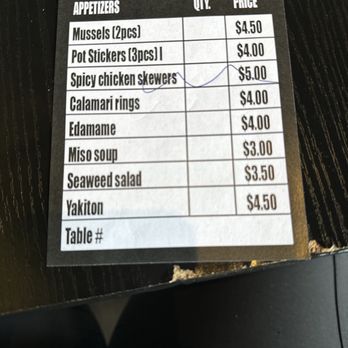 Ohana Sushi - Appetizer order menu - Sushi Bars Near Me - Sparks, Nevada