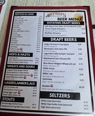 Menu photo 7 Anyway's Pub - Bloomingdale Bloomingdale, IL Menu photo 7 Anyway's Pub - Bloomingdale Bloomingdale, IL