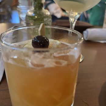 The Floridian - Saturn in Crosshairs with a Garden Gimlet in the background (We had already taken sips when I took this photo!) - Southern Near Me - Saint Augustine, Florida