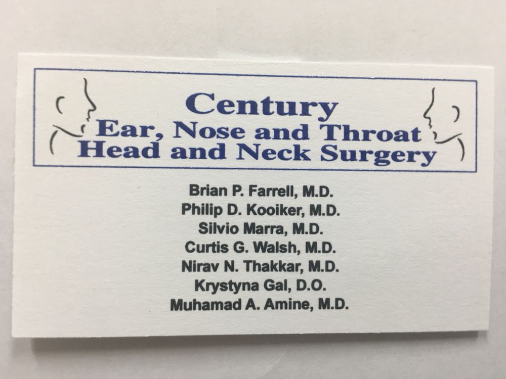 CENTURY EAR NOSE AND THROAT Updated October 2024 1890 Silver Cross