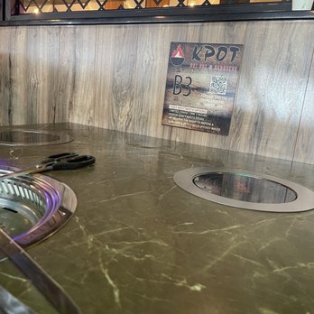KPOT Korean BBQ & Hot Pot - Dining area table - Korean Near Me - Union, New Jersey KPOT Korean BBQ & Hot Pot - Dining area table - Korean Near Me - Union, New Jersey