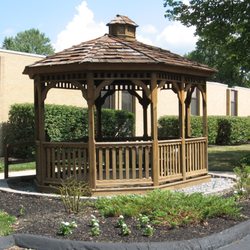 Little Flower Manor - Our gazebo, one of many outdoor spots for residents and their visiting family members to enjoy.