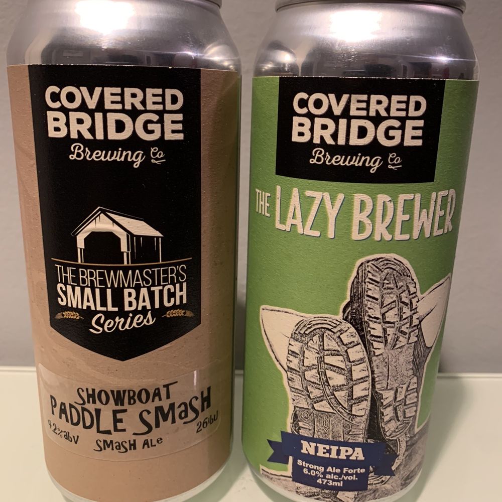 Covered Bridge Brewing - two cans of beer - Breweries Near Me - Kinburn, Ontario