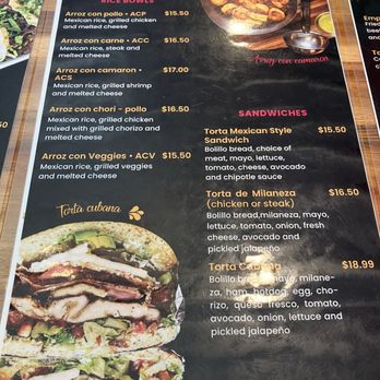 Ta Contento Mex Fresh Food - Menu - Mexican Near Me - Pittsboro, North Carolina