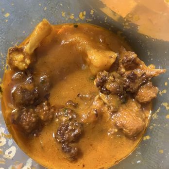Lali Express Kitchen - Burned cauliflower in the "aloo gobi" soup sludge and hardly any potato. Are you guys trolling us? Damn. - Halal Near Me - Cedar Park, Texas