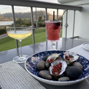 Ember & Rye - Oysters with our table view!! - Seafood Near Me - Carlsbad, California
