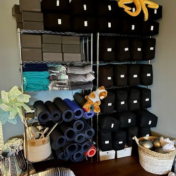 Seabright  Yoga - First timer! No equipment? Forgot equipment? They have a wall o' goodness. - Yoga Near Me - Maryville, Illinois