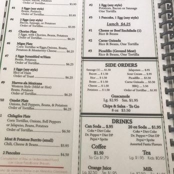 Cardenas Comida Casera - a menu for a restaurant - Tacos Near Me - Giddings, Texas
