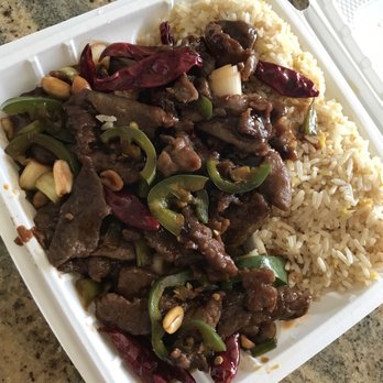 Spicy Noodle House - Kung pao beef. Super salty - Thai Near Me - Santa Ana, California