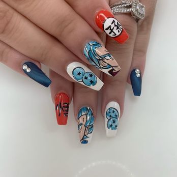 Angel Nails - Dragon ball z ! - Nail Salons Near Me - Saint Petersburg, Florida