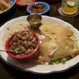 Potato Tacos and Vegetarian Rice and Beans