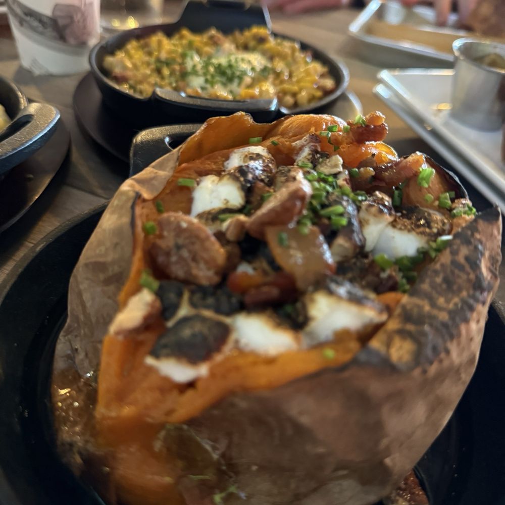 Dirty Bird - Sweet potato with bacon, marshmallows and chives - Comfort Food Near Me - Louisville, Kentucky Dirty Bird - Sweet potato with bacon, marshmallows and chives - Comfort Food Near Me - Louisville, Kentucky