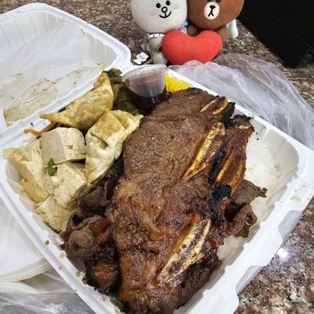 Y'Kele Korean BBQ - Ykele Special - BBQ chicken, BBQ beeg, and kalbi with 4 sides (tofu, corn, choi sum, and seaweed) - Korean Near Me - Waipahu, Hawaii Y'Kele Korean BBQ - Ykele Special - BBQ chicken, BBQ beeg, and kalbi with 4 sides (tofu, corn, choi sum, and seaweed) - Korean Near Me - Waipahu, Hawaii