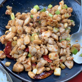 Dragon Well - Kung Pao Chicken (half eaten by my hangry bf lol) Delicious and not that spicy. - Chinese Near Me - San Francisco, California